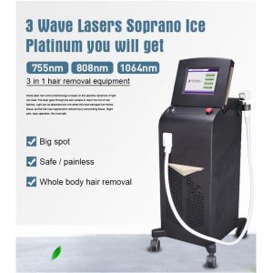 755nm 808nm 1064nm Diode Laser Hair Removal Machine 10HZ