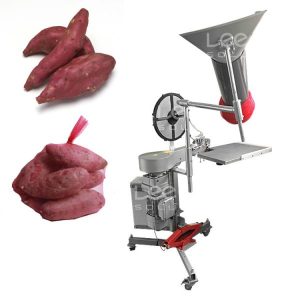 Semi Automatic Citrus Net Bag Packing Machine Sweet Potato Orange Mesh Bag Fruit Package Machine