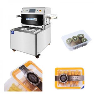 Touch Screen Pneumatic MAP Packing Machine , Vertical Vacuum Packing Machine